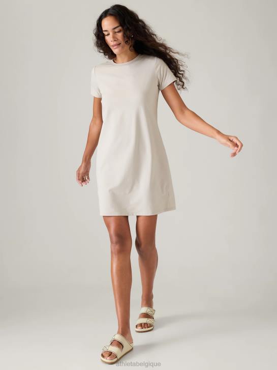 Athleta femmes robe t-shirt essentielle JRTZ779 vêtements gris ormeau