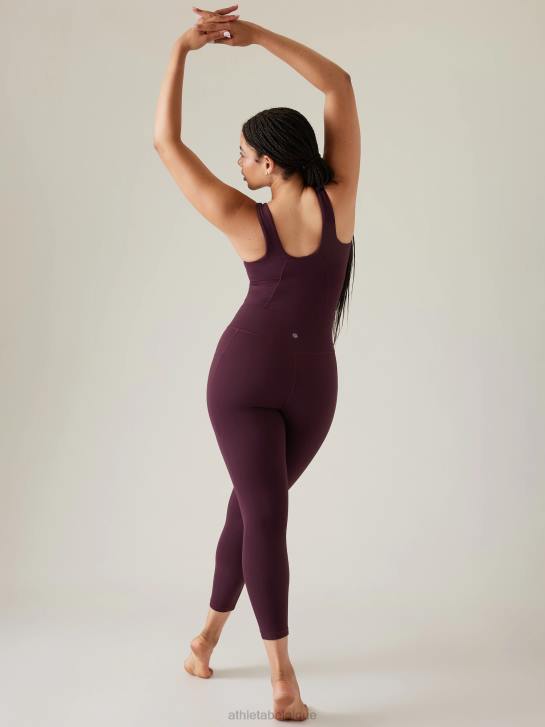 Athleta femmes salutation 7/8 body JRTZ781 vêtements cabernet épicé