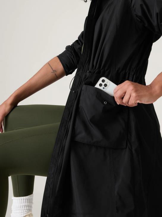 Athleta femmes anorak de tous les jours JRTZ571 vêtements noir