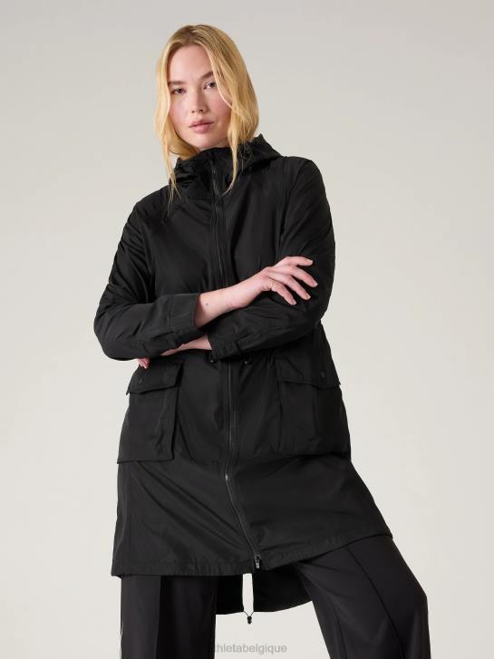Athleta femmes anorak de tous les jours JRTZ571 vêtements noir