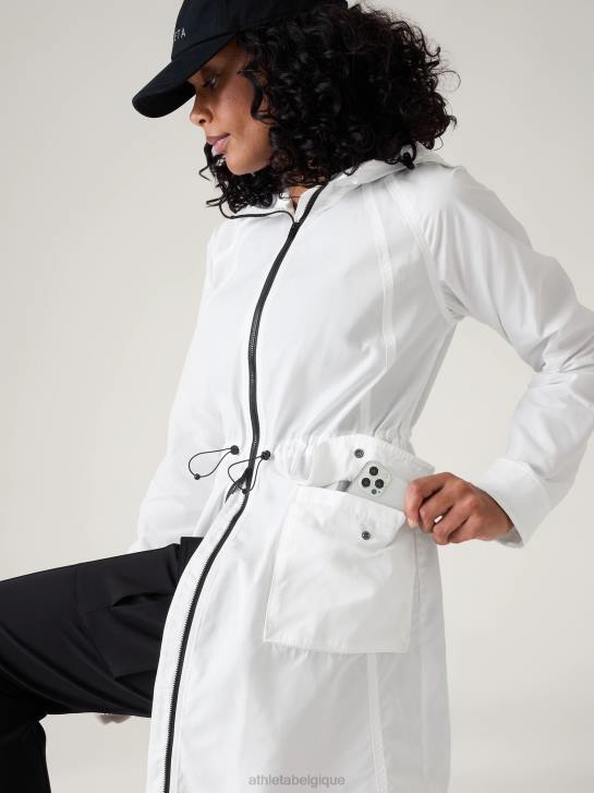 Athleta femmes anorak de tous les jours JRTZ578 vêtements blanc brillant
