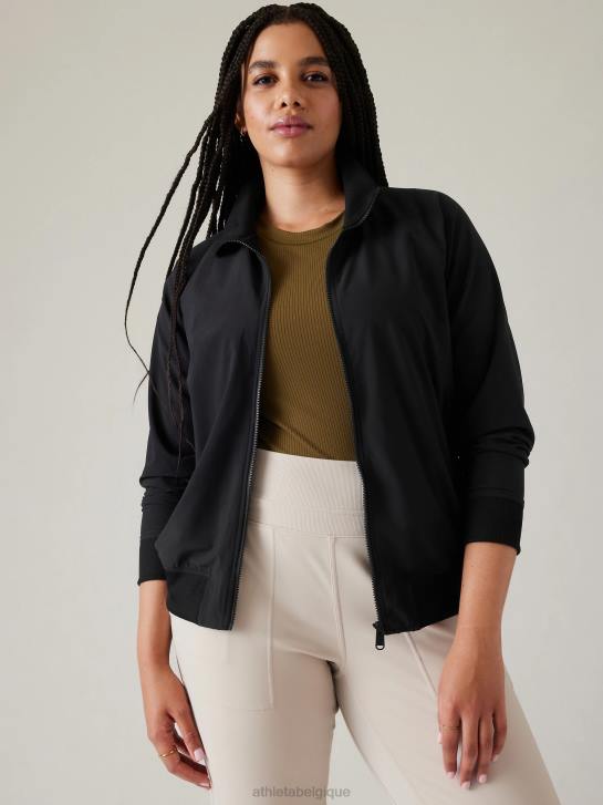 Athleta femmes blouson aviateur brooklyn JRTZ582 vêtements noir
