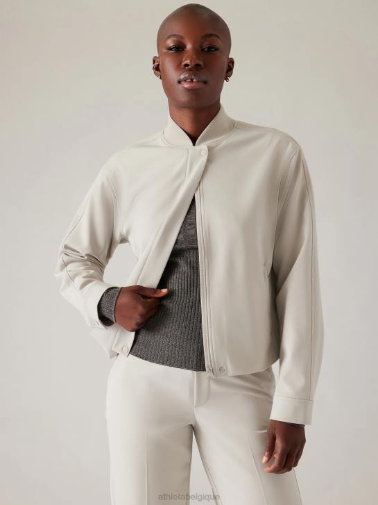 Athleta femmes blouson aviateur sans fin JRTZ568 vêtements gris ormeau