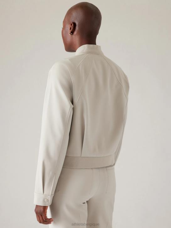 Athleta femmes blouson aviateur sans fin JRTZ568 vêtements gris ormeau