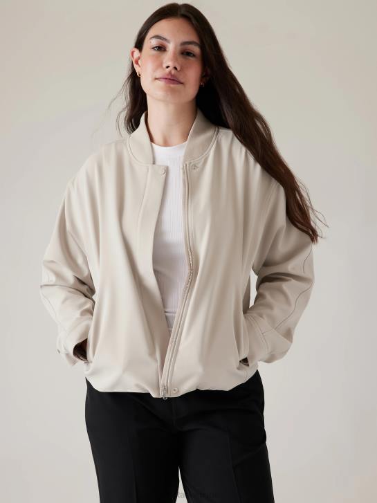 Athleta femmes blouson aviateur sans fin JRTZ568 vêtements gris ormeau