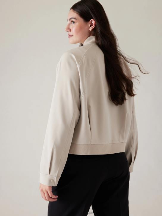 Athleta femmes blouson aviateur sans fin JRTZ568 vêtements gris ormeau