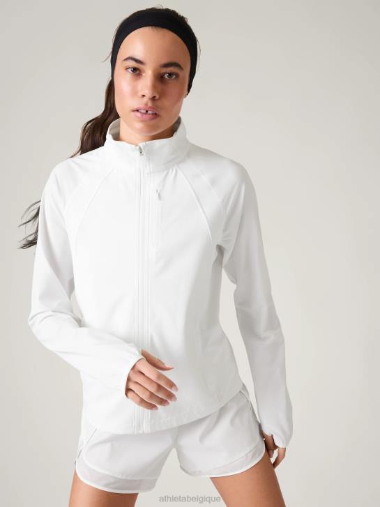 Athleta femmes courir avec cette veste JRTZ556 vêtements blanc brillant