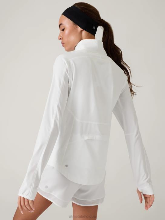 Athleta femmes courir avec cette veste JRTZ556 vêtements blanc brillant