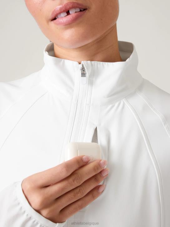 Athleta femmes courir avec cette veste JRTZ556 vêtements blanc brillant