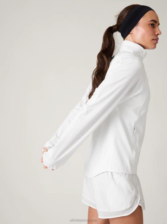 Athleta femmes courir avec cette veste JRTZ556 vêtements blanc brillant
