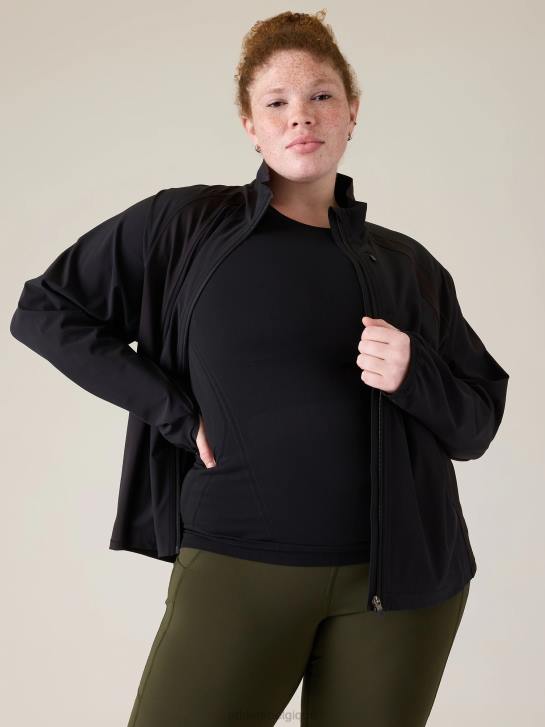 Athleta femmes courir avec cette veste JRTZ560 vêtements noir