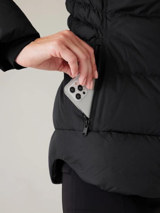 Athleta femmes doudoune du centre-ville JRTZ559 vêtements noir
