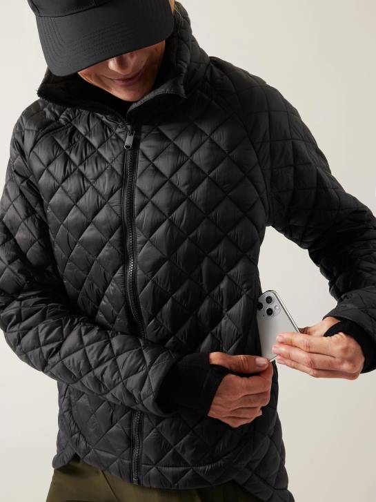Athleta femmes doudoune sans plumes Whisper JRTZ561 vêtements noir