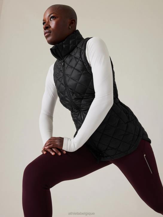 Athleta femmes doudoune sans plumes Whisper JRTZ581 vêtements noir