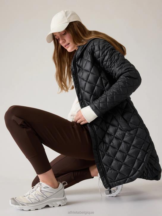 Athleta femmes parka matelassée sans plumes Whisper JRTZ586 vêtements noir