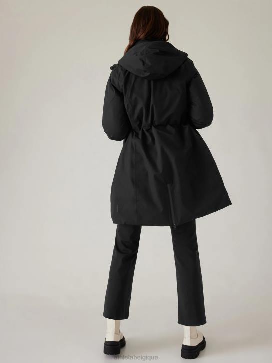 Athleta femmes parka sortant JRTZ579 vêtements noir