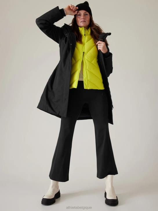 Athleta femmes parka sortant JRTZ579 vêtements noir
