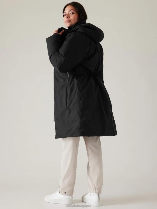 Athleta femmes parka sortant JRTZ579 vêtements noir