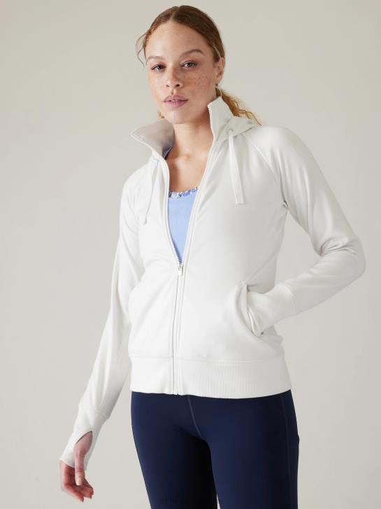 Athleta femmes sweat à capuche triomphe JRTZ438 vêtements blanc