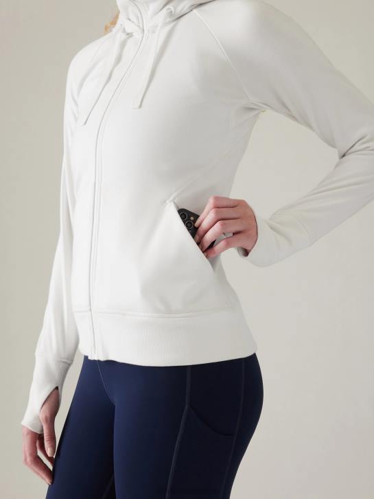 Athleta femmes sweat à capuche triomphe JRTZ438 vêtements blanc