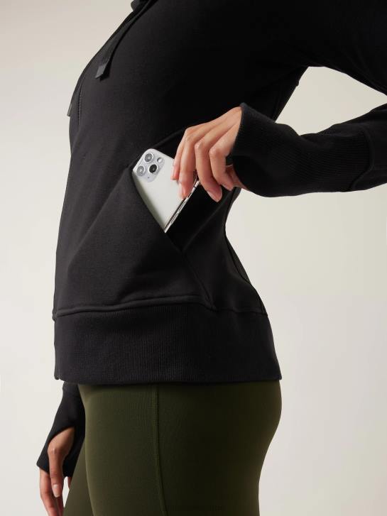 Athleta femmes sweat à capuche triomphe JRTZ564 vêtements noir
