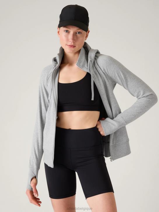 Athleta femmes sweat à capuche triomphe JRTZ567 vêtements gris chiné
