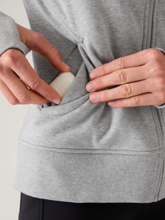 Athleta femmes sweat à capuche triomphe JRTZ567 vêtements gris chiné