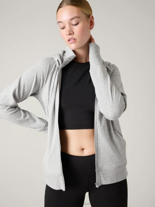 Athleta femmes sweat à capuche triomphe JRTZ567 vêtements gris chiné