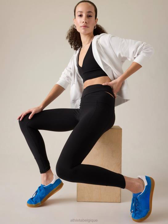 Athleta femmes sweat-shirt à fermeture éclair en polaire pour toujours JRTZ200 vêtements blanc brillant