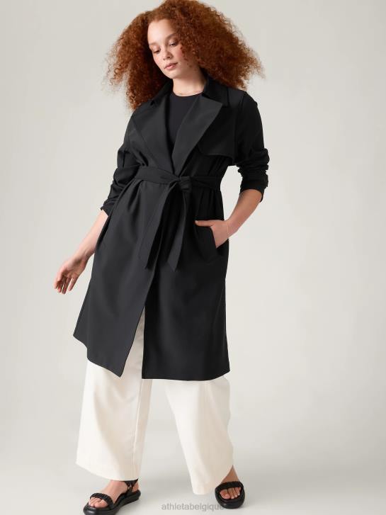 Athleta femmes tranchée stellaire JRTZ562 vêtements noir