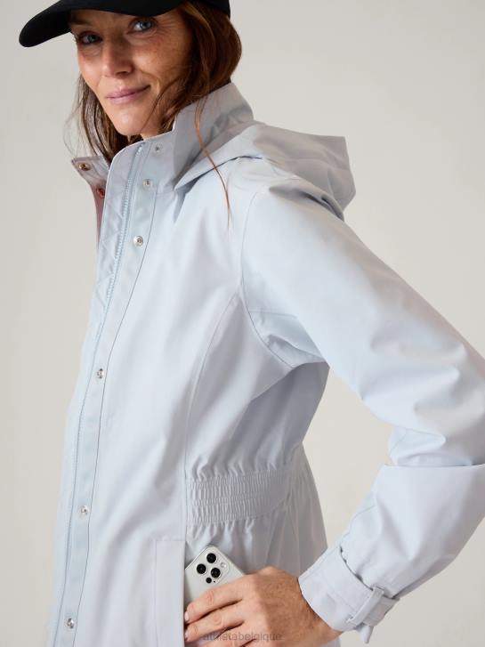Athleta femmes trench long rainout sutro JRTZ550 vêtements chute de neige bleu