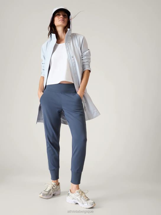 Athleta femmes trench long rainout sutro JRTZ550 vêtements chute de neige bleu