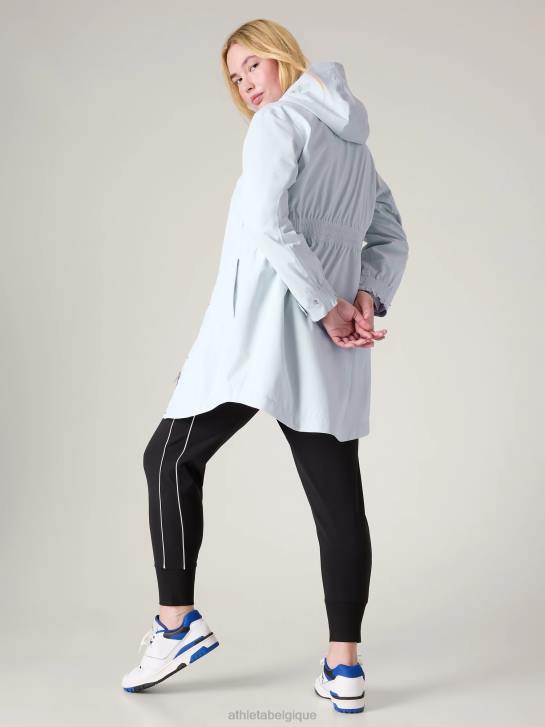 Athleta femmes trench long rainout sutro JRTZ550 vêtements chute de neige bleu