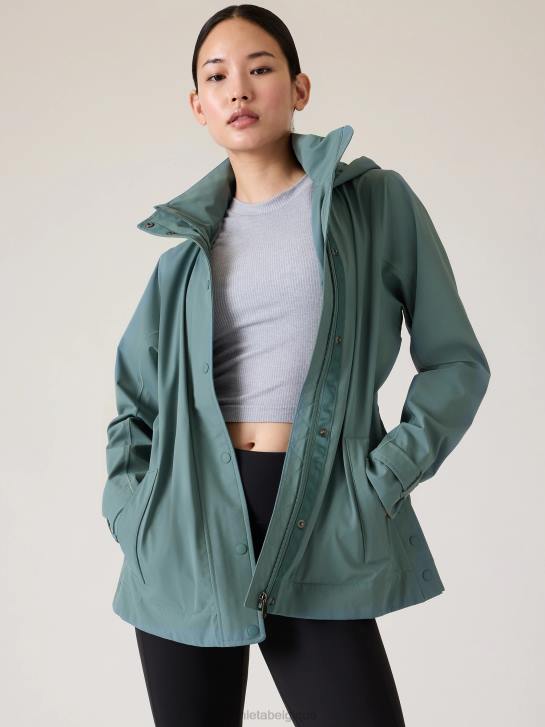 Athleta femmes trench sutro rainout JRTZ573 vêtements vert oxydé