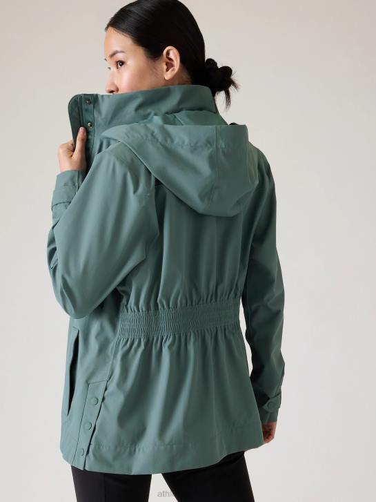 Athleta femmes trench sutro rainout JRTZ573 vêtements vert oxydé