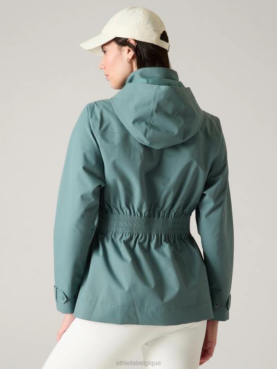 Athleta femmes trench sutro rainout JRTZ573 vêtements vert oxydé
