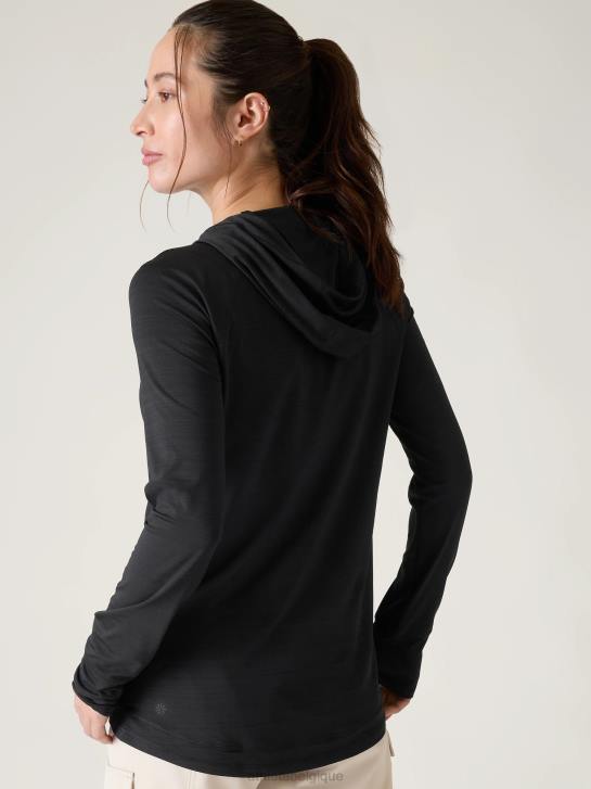 Athleta femmes veste décontractée pacifica illume upf JRTZ551 vêtements noir