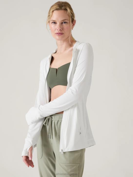 Athleta femmes veste décontractée pacifica illume upf JRTZ554 vêtements blanc brillant