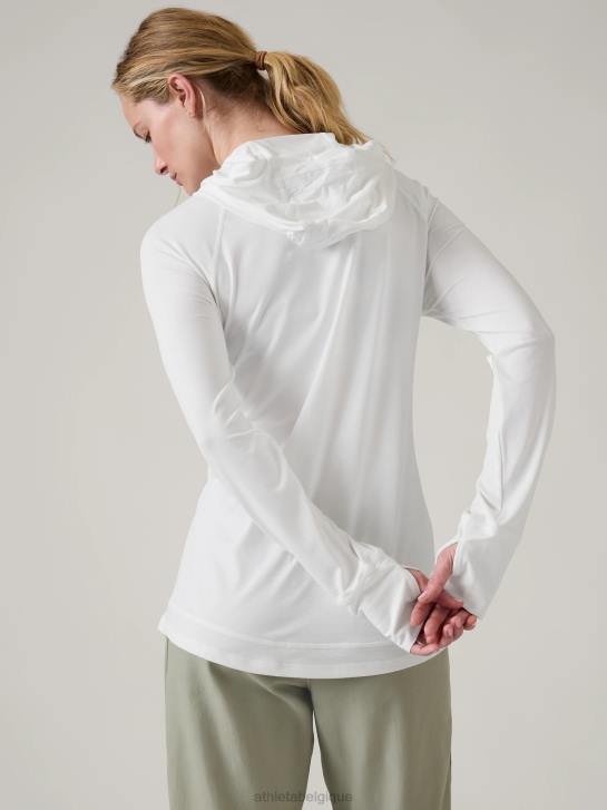 Athleta femmes veste décontractée pacifica illume upf JRTZ554 vêtements blanc brillant