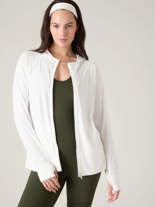 Athleta femmes veste décontractée pacifica illume upf JRTZ554 vêtements blanc brillant