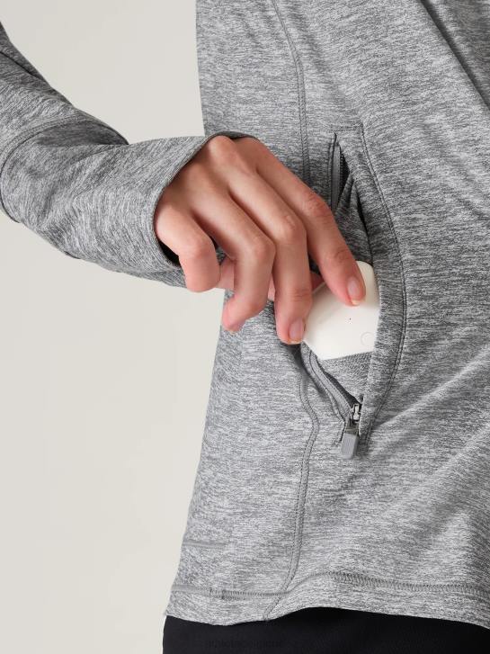 Athleta femmes veste décontractée pacifica illume upf JRTZ555 vêtements gris chiné