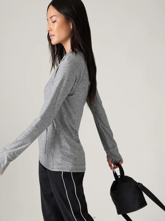 Athleta femmes veste décontractée pacifica illume upf JRTZ555 vêtements gris chiné