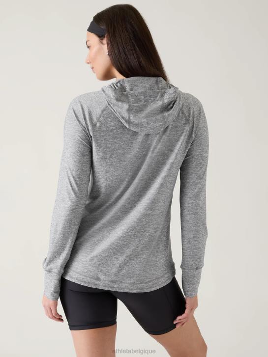 Athleta femmes veste décontractée pacifica illume upf JRTZ555 vêtements gris chiné