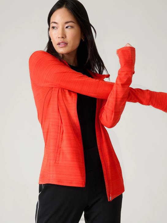 Athleta femmes veste décontractée pacifica illume upf JRTZ572 vêtements coquelicot