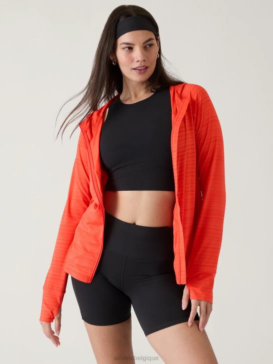 Athleta femmes veste décontractée pacifica illume upf JRTZ572 vêtements coquelicot