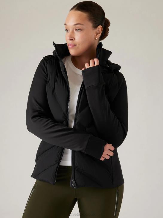 Athleta femmes veste d'entrée JRTZ552 vêtements noir