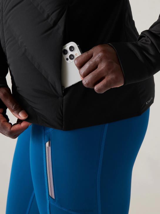 Athleta femmes veste d'entrée JRTZ552 vêtements noir