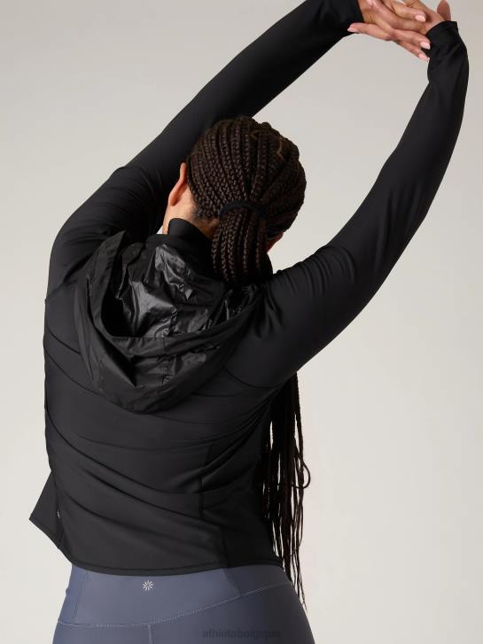 Athleta femmes veste d'intervalle JRTZ453 vêtements noir