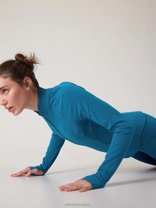 Athleta femmes veste de salutation JRTZ547 vêtements bleu lapis foncé
