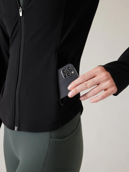 Athleta femmes veste de salutation JRTZ553 vêtements noir